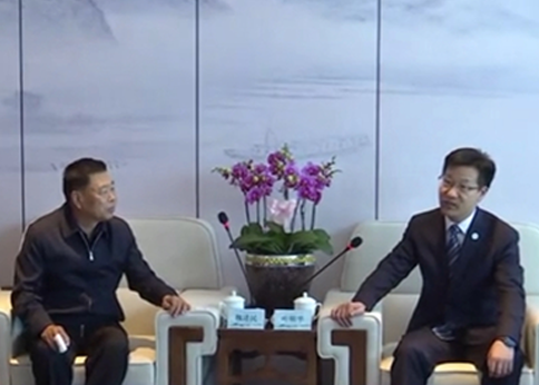Mayor Ye Minghua of Liyang City met with Wei Jinmin, Chairman of Huayuan Holding Investment Group Co., Ltd. and his party